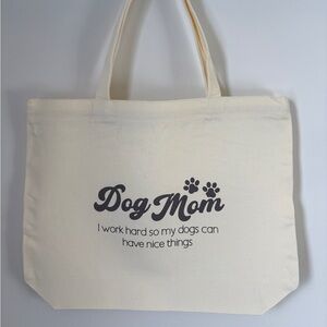 Zippered Dog Mom Tote Bag